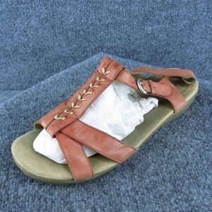 Naturalizer Weslie Women Gladiator Sandal Shoes Orange Leather‎ Size 9.5 Medium